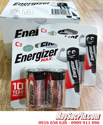 COMBO 01Hộp 6vỉ=12viên Pin trung C 1.5v alkaline Energizer E93-BP2, X.xứ Mỹ _Giá chỉ 389.000đ/Hộp